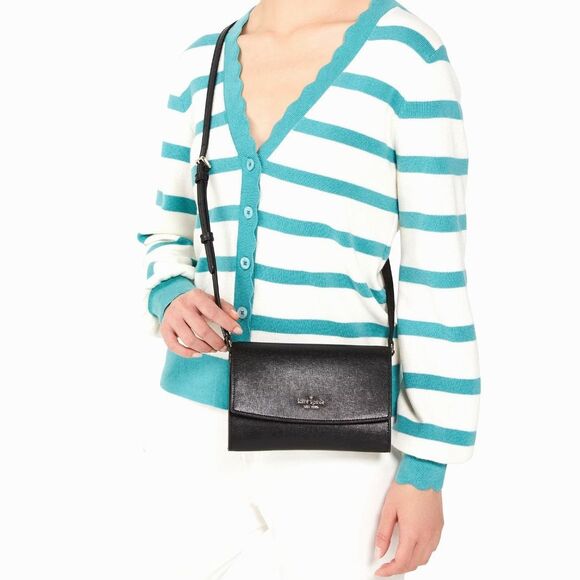 New Kate Spade Perry Leather Crossbody Black - Picture 3 of 5